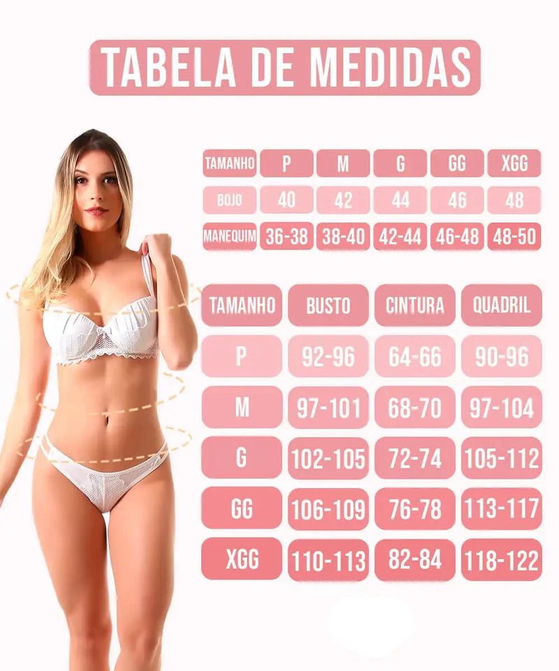 Conjunto de lingerie com bojo em renda